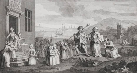 The Foundlings, engraved by F. Morellon La Cave