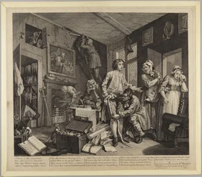 The Young Heir Taking Possession, Plate 1 from A Rake