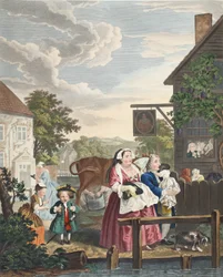 Times of day, Evening, illustration from 