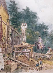 Dr. Monro Inspecting His Stables