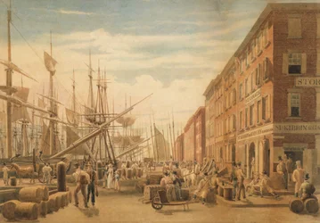 View of South Street, from Maiden Lane, New York City