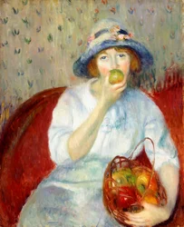 Girl with Green Apple