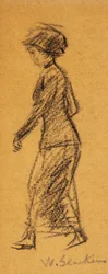 Woman Walking to the Left