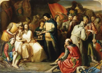 Scene in the Tent of Edward The Black Prince after the Battle of Poitiers: 