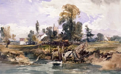 Landscape with a Church and a House