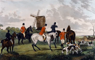 Meet, setting off on fox hunt