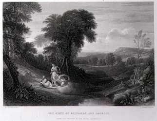 The Birth of Belphoebe and Amorett, engraved by John Cousen