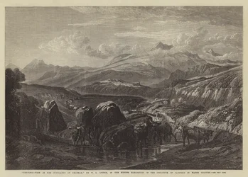 Morning, View in the Highlands of Braemar, in the Winter Exhibition of the Institute of Painters in Water Colours