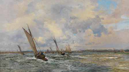 Shrimpers Hauling to Windward