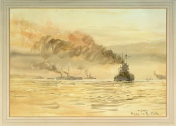 Surrendered German Battleships in the Firth of Forth