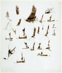 Thames houseboats studies, circa 1890