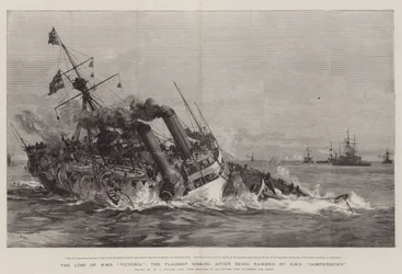The Loss of HMS Victoria, the Flagship Sinking after Being Rammed by HMS Camperdown