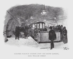 Electric Railway Station, City and South London, King William Street