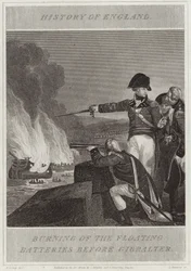 Burning of the floating batteries before Gibraltar