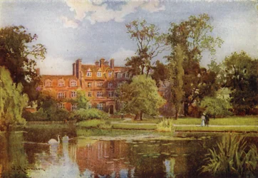 The Lake and New Buildings, Emmanuel College