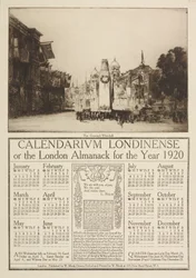 Calendarium Londinense, or the London Almanack for 1920, surmounted by a view of the Cenotaph, Whitehall, 1919