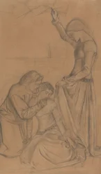 Composition of Three Figures in a Garden