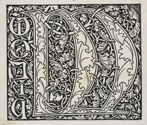 Initial, black and white