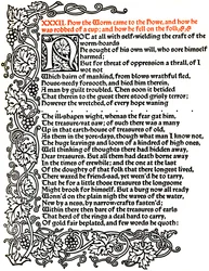 Kelmscott Press: Page from The Tale of Beowulf Printed in the Troy Type