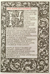 The Rape of Lucrece, from 