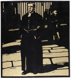 School, London - Illustration by William Nicholson in 