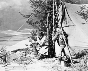 Life of the Trapper in Canada, photo by Nottman, circa 1890