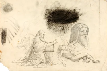 Studies--Villa Borghese, 2 Figures, etc.