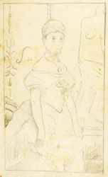 Lady in Evening Dress with Figure of Venus de Milo