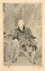Seated Man in Eighteenth Century Dress
