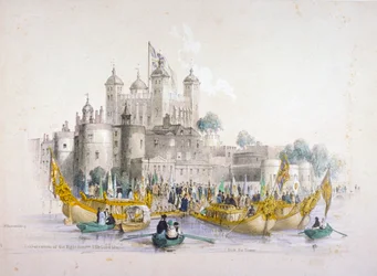 Lord Mayor Thomas Johnson and His Entourage Embarking from the Tower of London