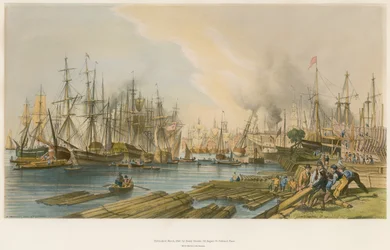 Ship Building at Limehouse, the President on the stocks