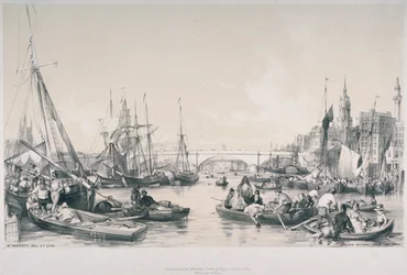 View of the New London Bridge from the Pool of the River Thames