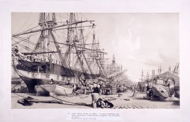 West India Docks, Poplar, London, 1830