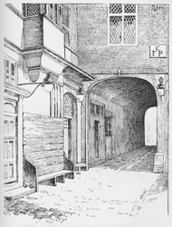 The Entrance to Speakers Ward as it Appeared Before the Fire, c1897