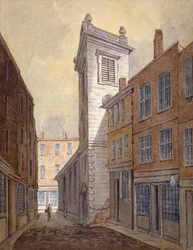 Church of St George Botolph Lane from George Lane, City of London, c. 1813