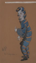 Caterpillar (costume design for Alice-in-Wonderland, 1915)