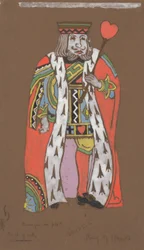 King of Hearts (Costume Design for Alice-in-Wonderland, 1915)