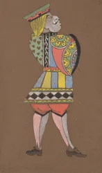 Knave of Hearts costume design for Alice-in-Wonderland