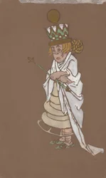 White Queen (costume design for Alice-in-Wonderland, 1915)