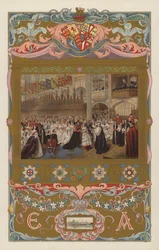 The wedding of the future King Edward VII and Queen Alexandra, in St George’s Chapel, Windsor, on 10 March 1863