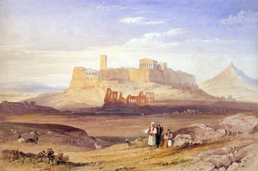 View of Athens with the Acropolis and the Odeon of Herodes Atticus