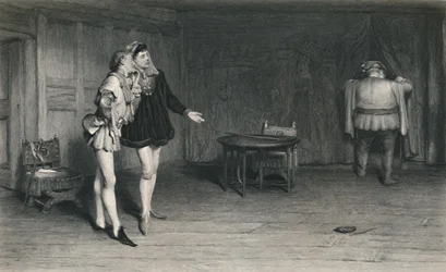 Prince Henry, Poins, and Falstaff. King Henry IV - First Part