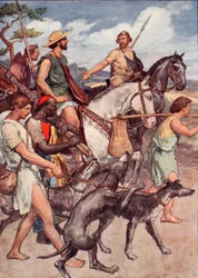 Pelopidas Setting Out for Thebes, illustration from 