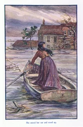 She seized her oar and stood up