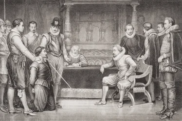 Guy Fawkes Interrogated by James I and His Council in the King