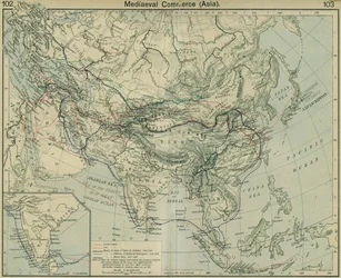 Medieval Commerce Asia. From The Historical Atlas