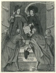 Presentation of a Petition to the English Secretary of State, ca. 1654