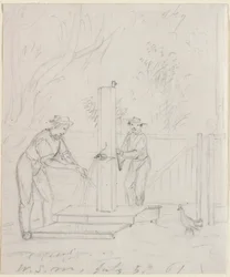 At the Pump, 1861
