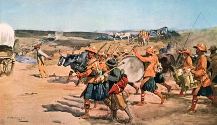Over the Veldt. Drums and Pipes of the 91st (Argyllshire) Highlanders