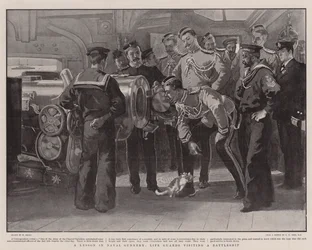 A Lesson in Naval Gunnery, Life Guards Visiting a Battleship